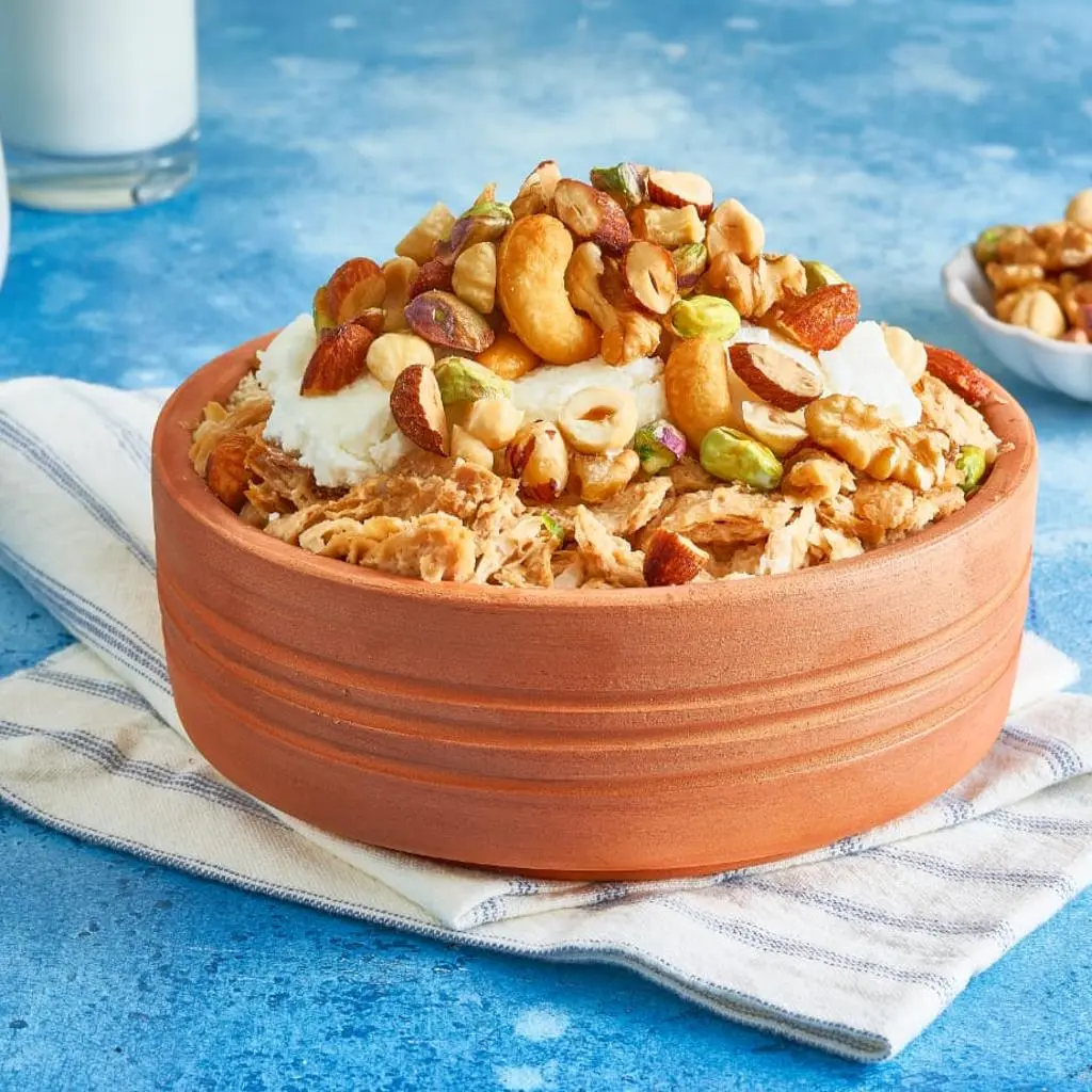 Umm Ali with Cream and Nuts